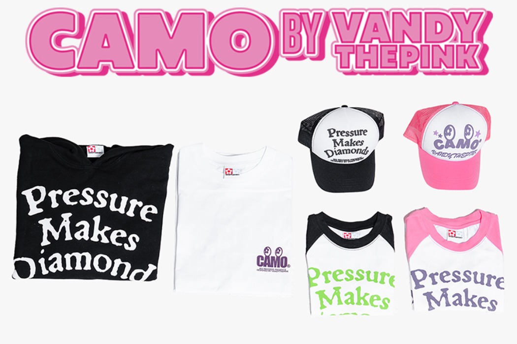 CAMO x Vandy The Pink 'Pressure Makes Diamonds' Merch