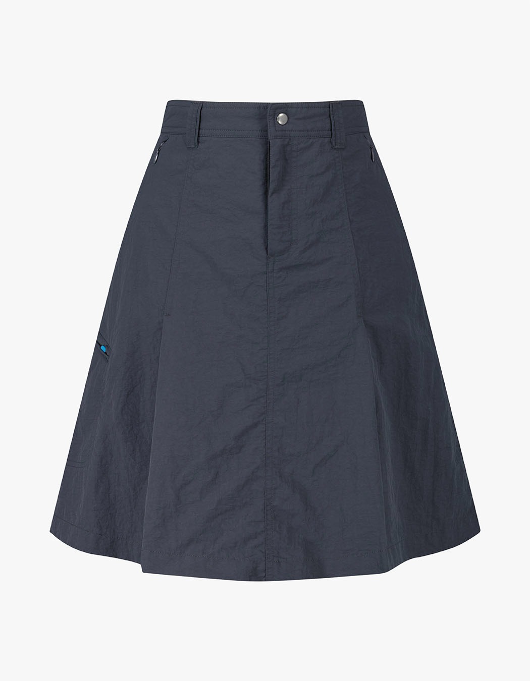Nylon Zip Skirt - Charcoal