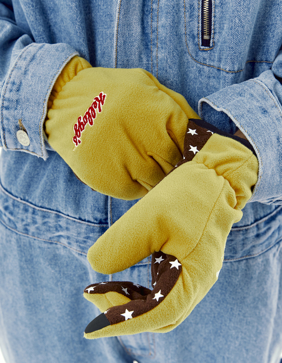 WKNDRS Kellogg'S Fleece Gloves - Yellow | 하이츠스토어